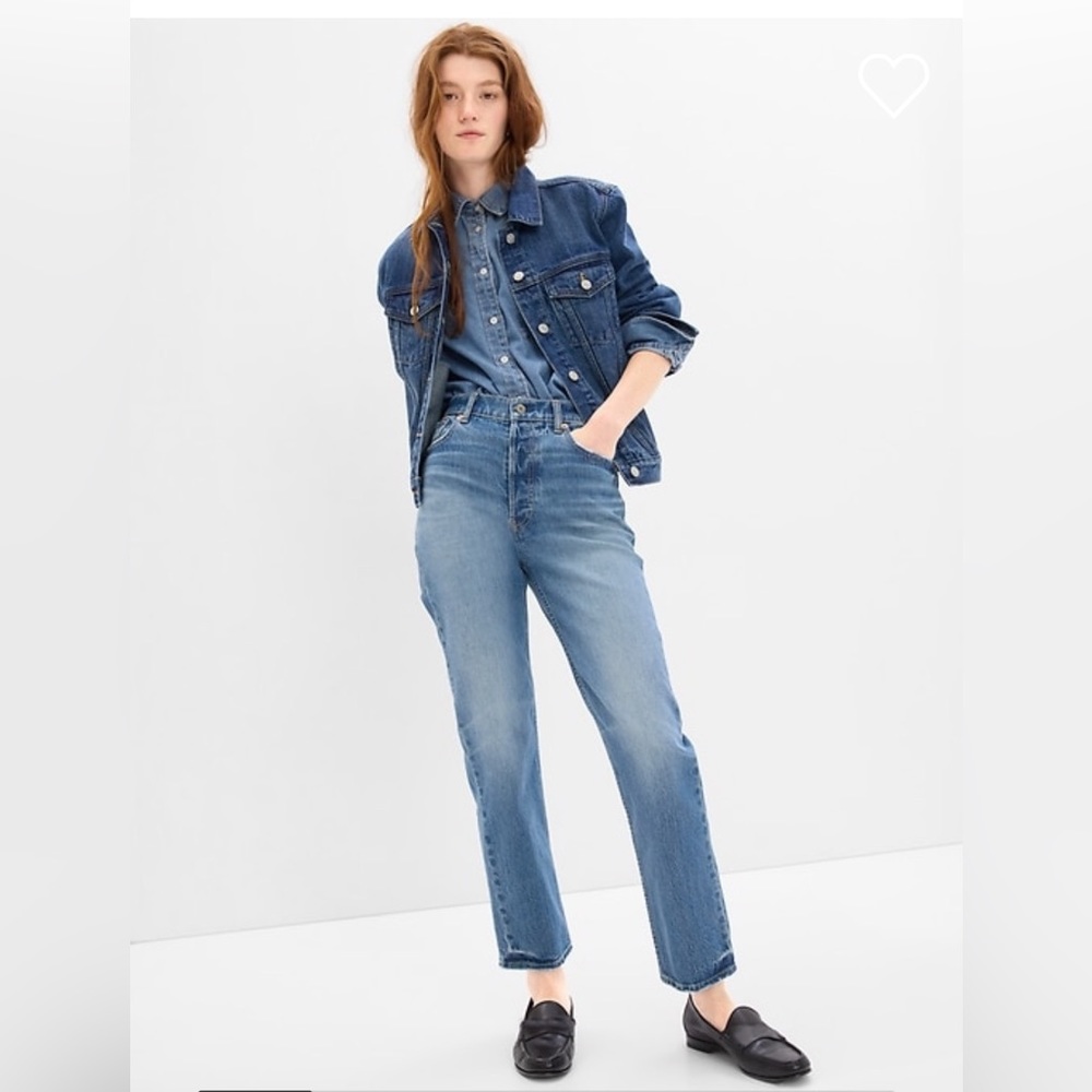 Gap High Rise Cheeky Straight Jeans 27/4 Women’s Light Wash